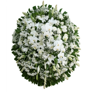 Coroa de Flores nobres com orquídeas 