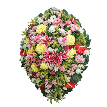 Coroa de Flores nobres coloridas 