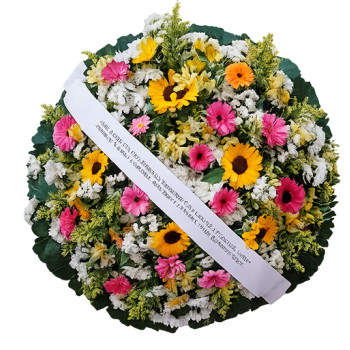 Coroa de Flores com girassol 